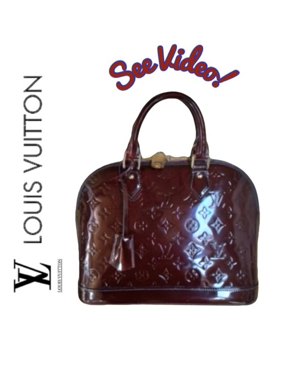 Louis Vuitton Handbags - ⚜️ Louis Vuitton LV Monogram Vernis Patent Leather Alma PM Burgundy Violette COA